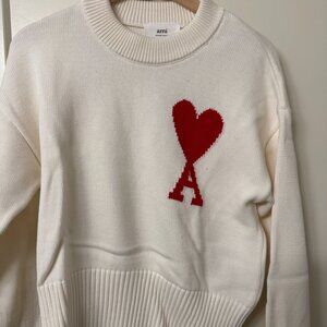 White Ami de Cœur Sweater